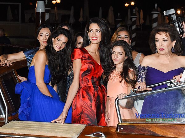 Amal Alamuddin George Clooney Red Alexander McQueen