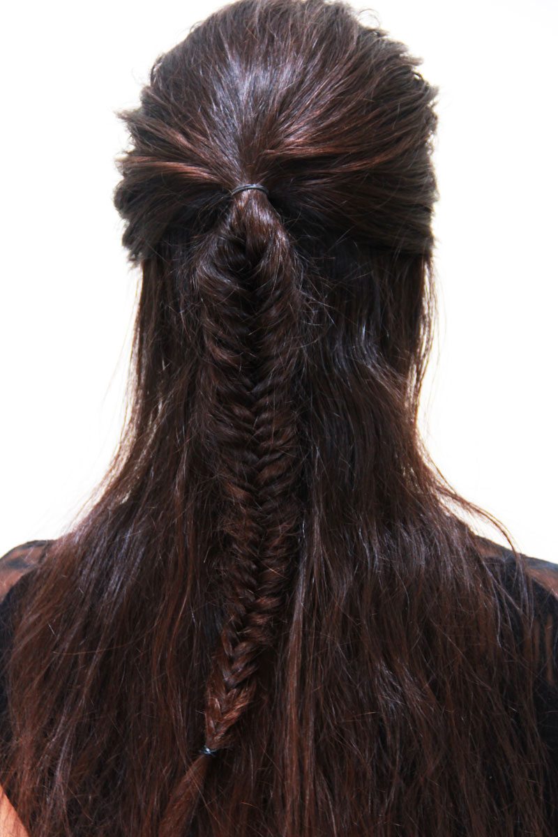 holiday hair tutorial fishtail braid final