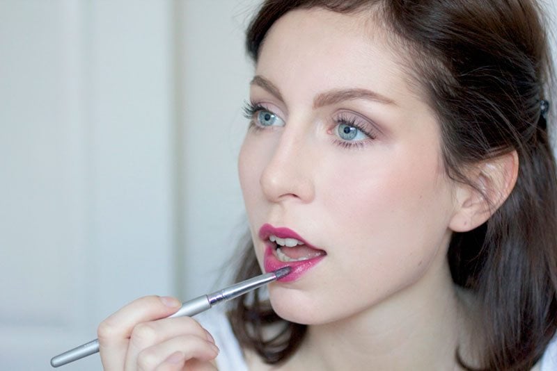 holiday makeup tutorial glitter lips