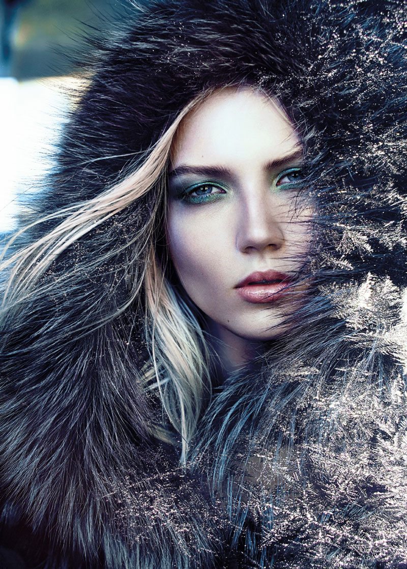 winter beauty photo shoot