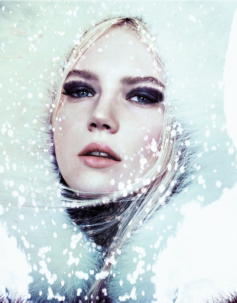 winter beauty photo shoot
