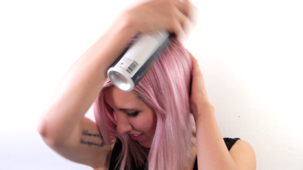 Glitter hair and makeup gif tutorials
