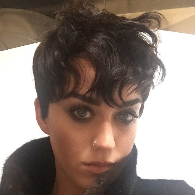 celebrity beauty pixie hair katy perry