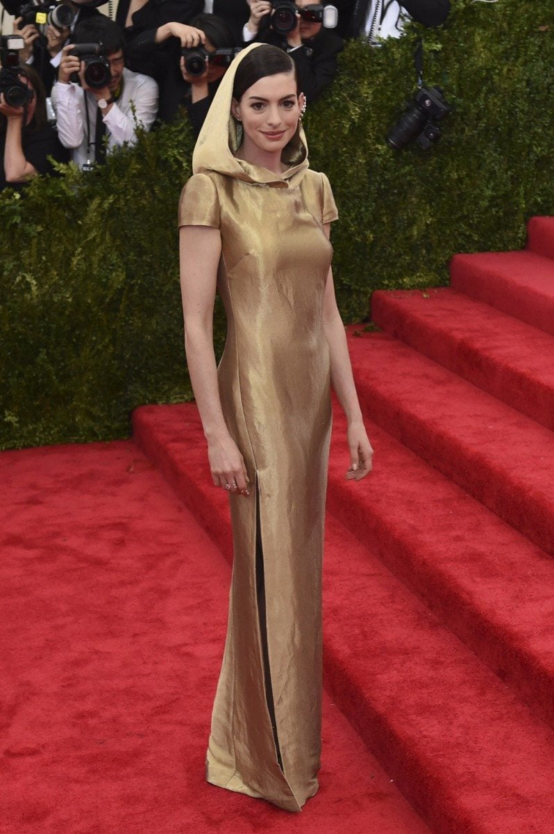 anne hathaway brown dress Dark and Dreamy