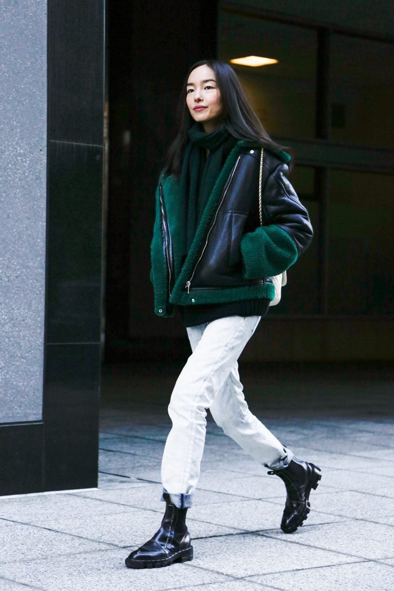 how to wear white pants in winter