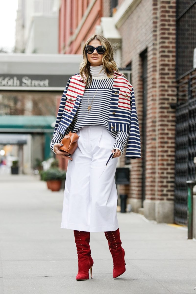 how to wear white pants in winter