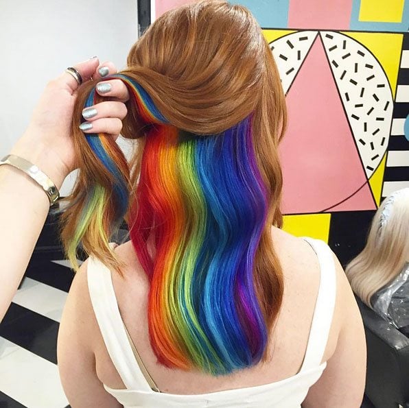 hidden rainbow hair