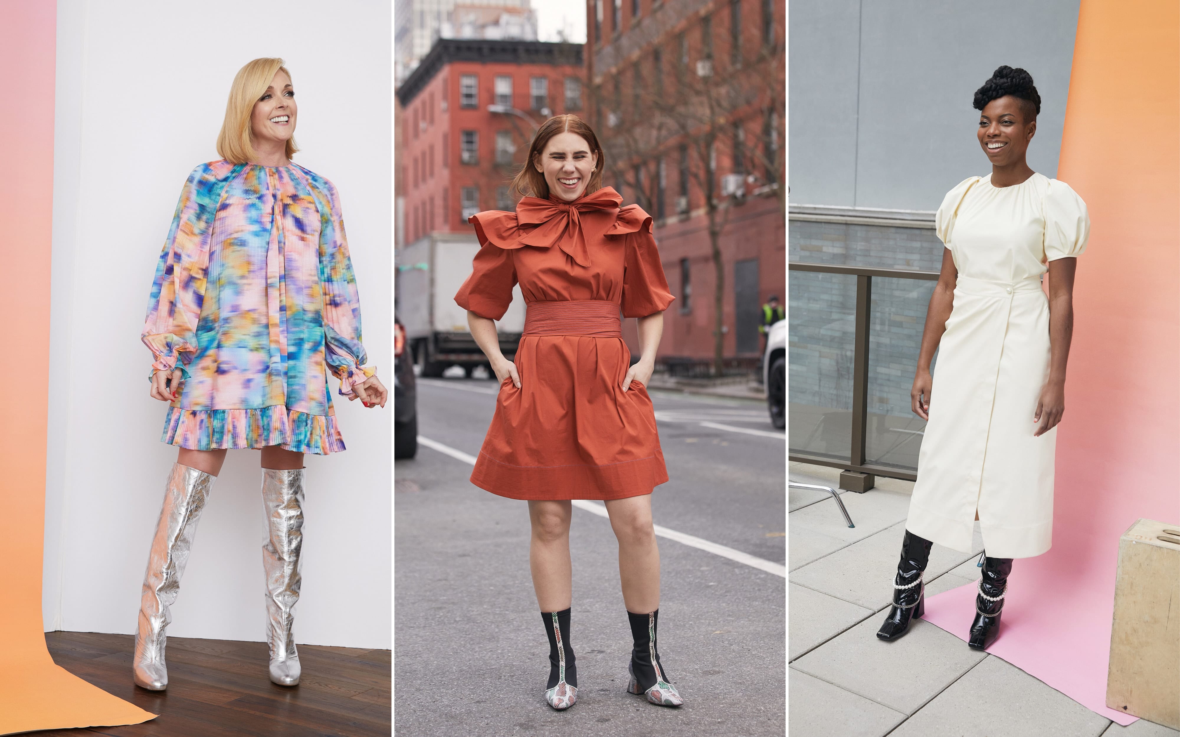 tanya taylor dresses New Taylor! Perfect Summer dresses! shoulder sweetheart neckline Tanya Taylor's Fall 2020 Campaign