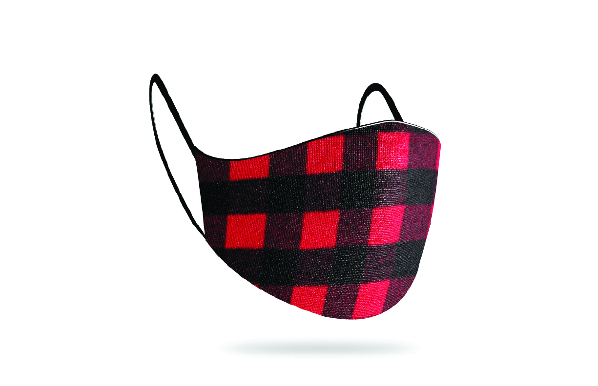 pink tartan face masks