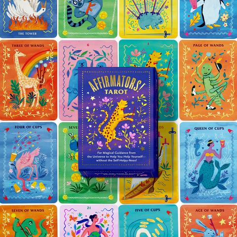 Colourful deck of tarot cards