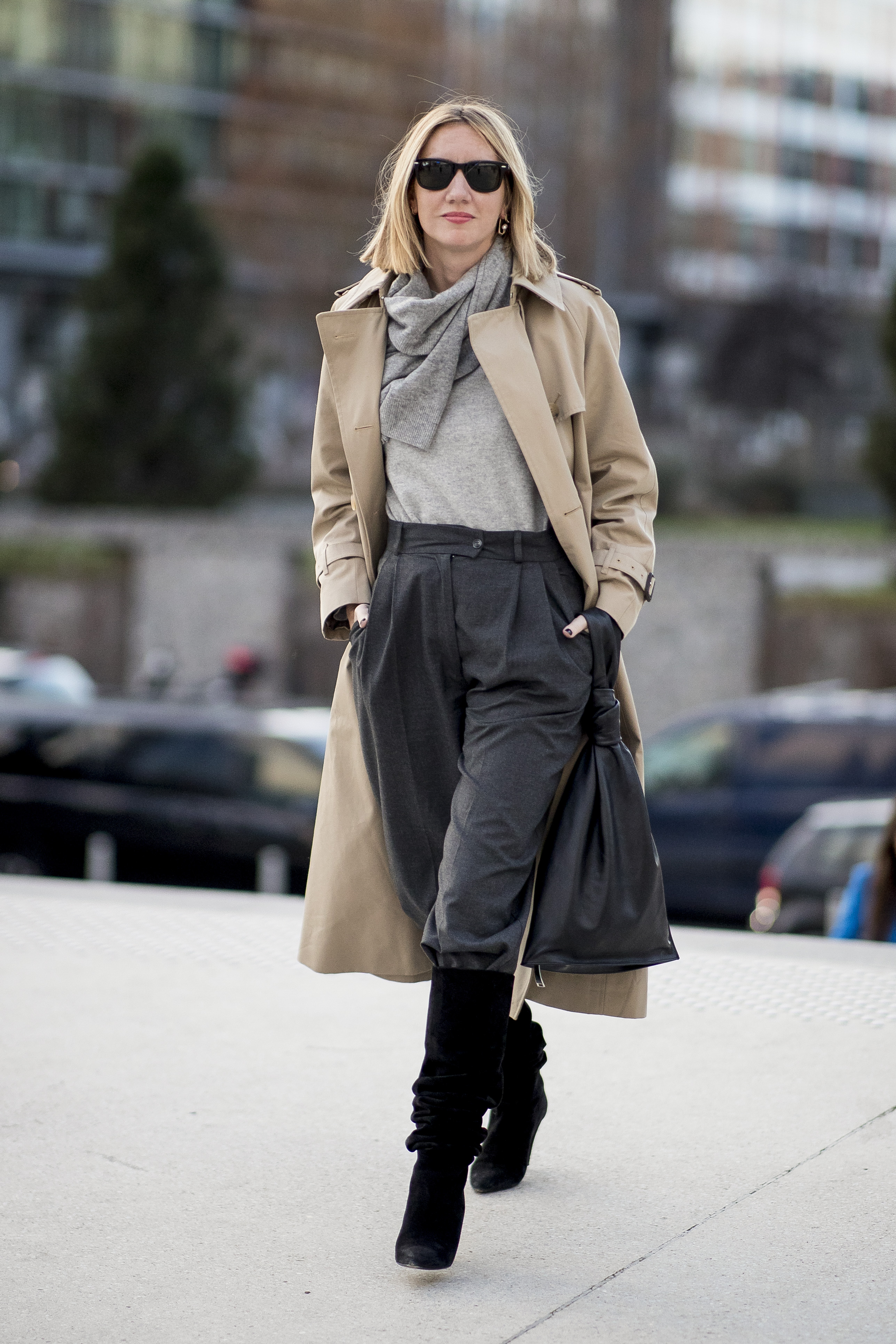 sachin and babi light blue dress Pants Tucked Into Boots Is the Styling Trick to Save Your Winter Wardrobe main image 0
