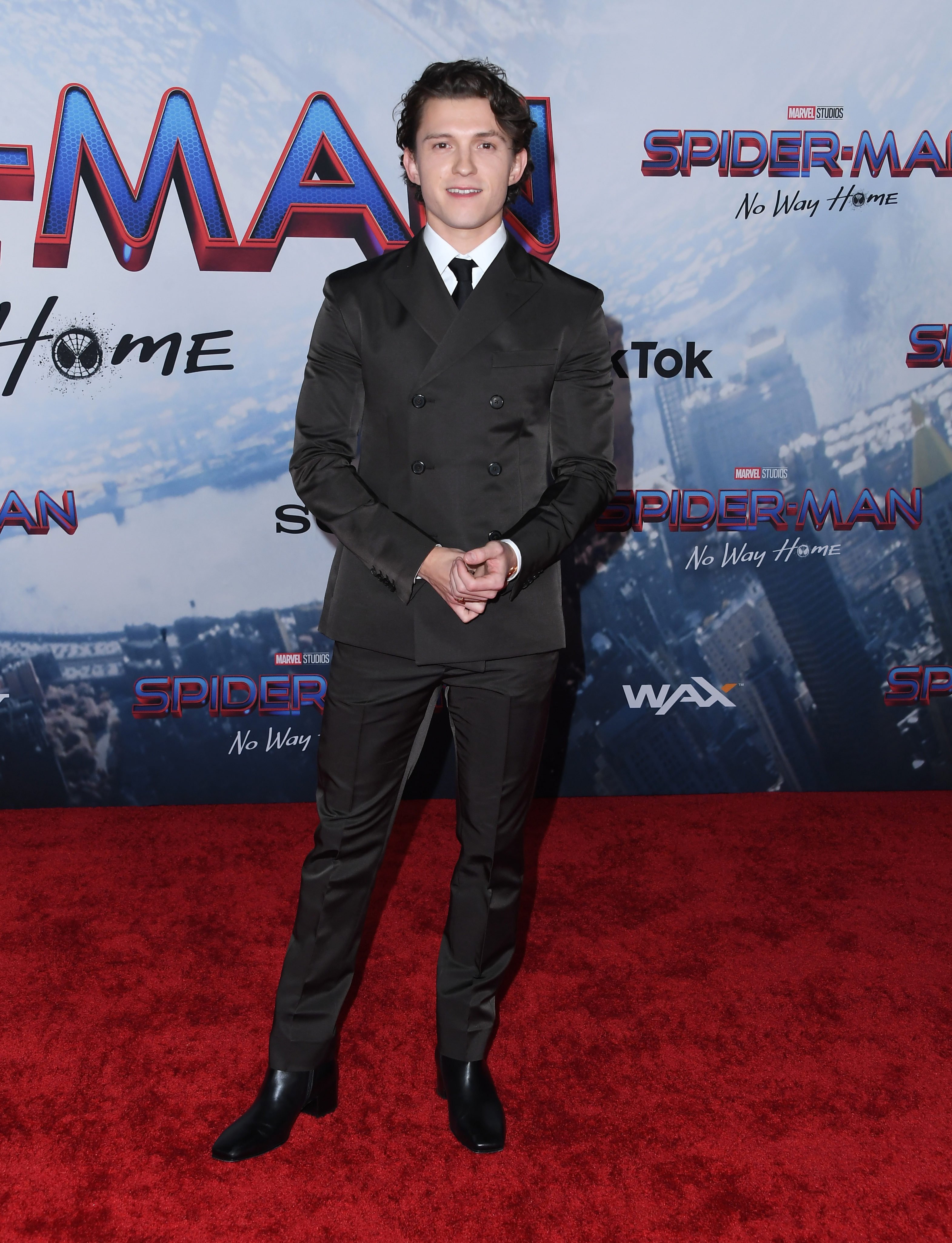 Tom Holland at Spider-Man premiere red carpet event
