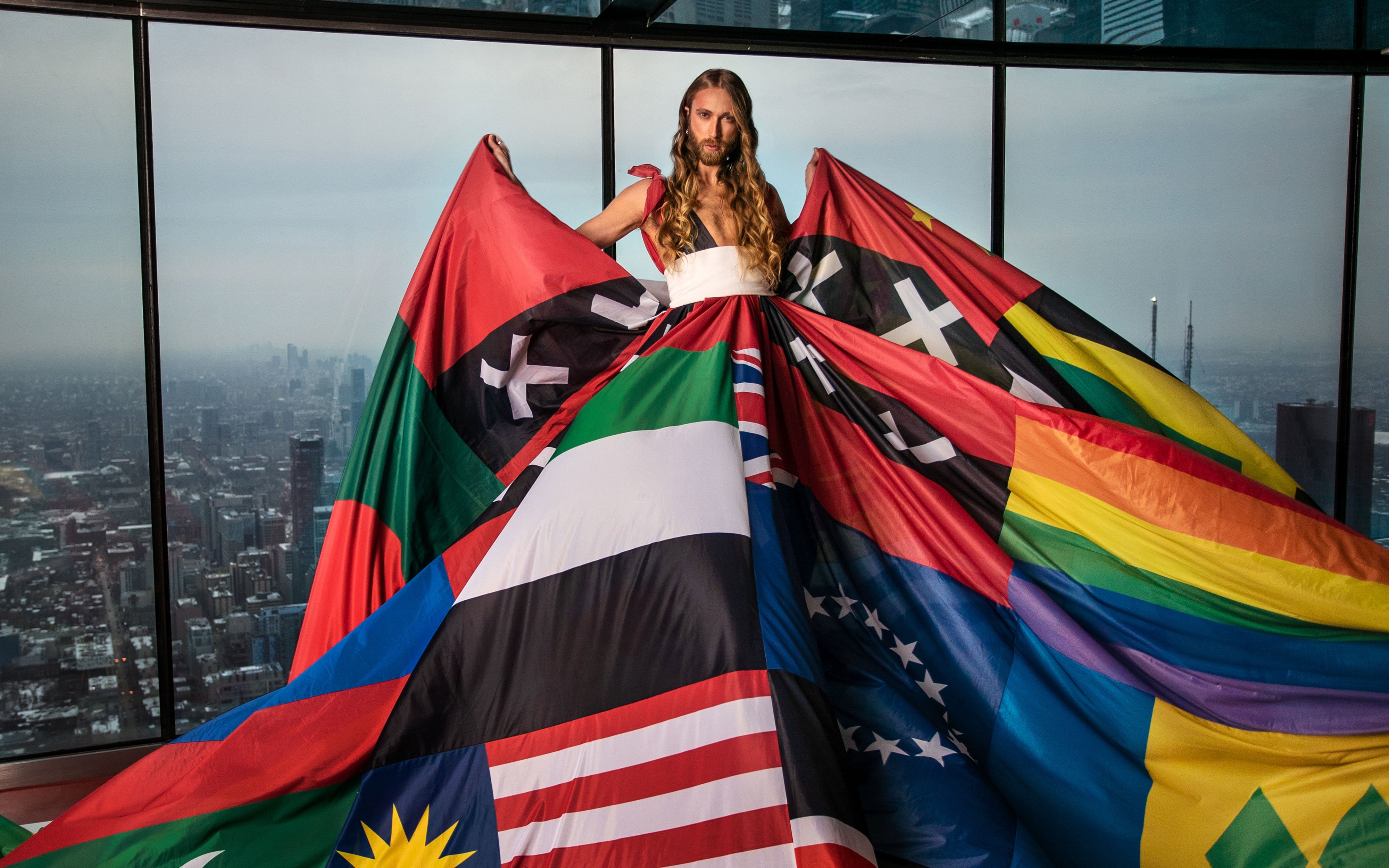 The 52-foot Amsterdam Rainbow Dress Arrives in Toronto - FASHION