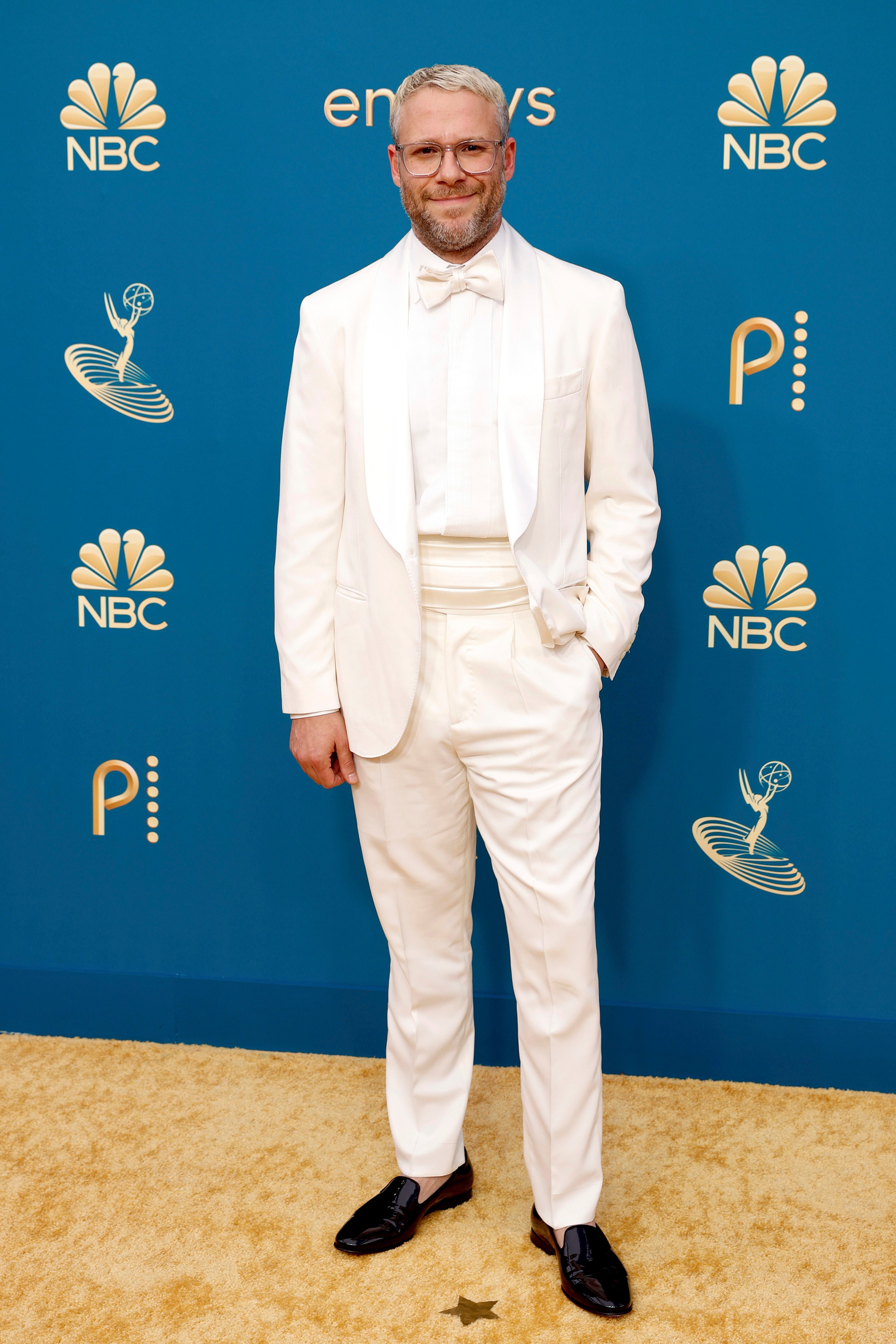 Seth Rogen on the Emmys 2022 red carpet