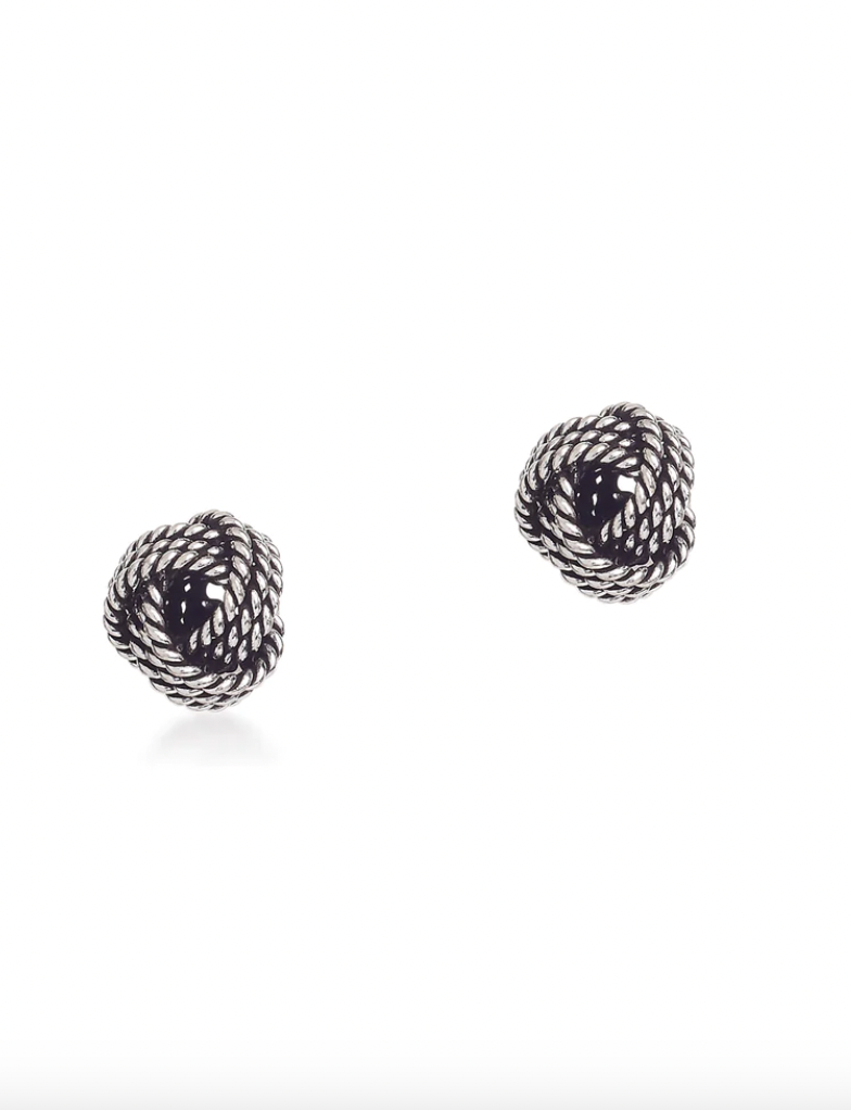 Olaeda quiet luxury silver knot earrings