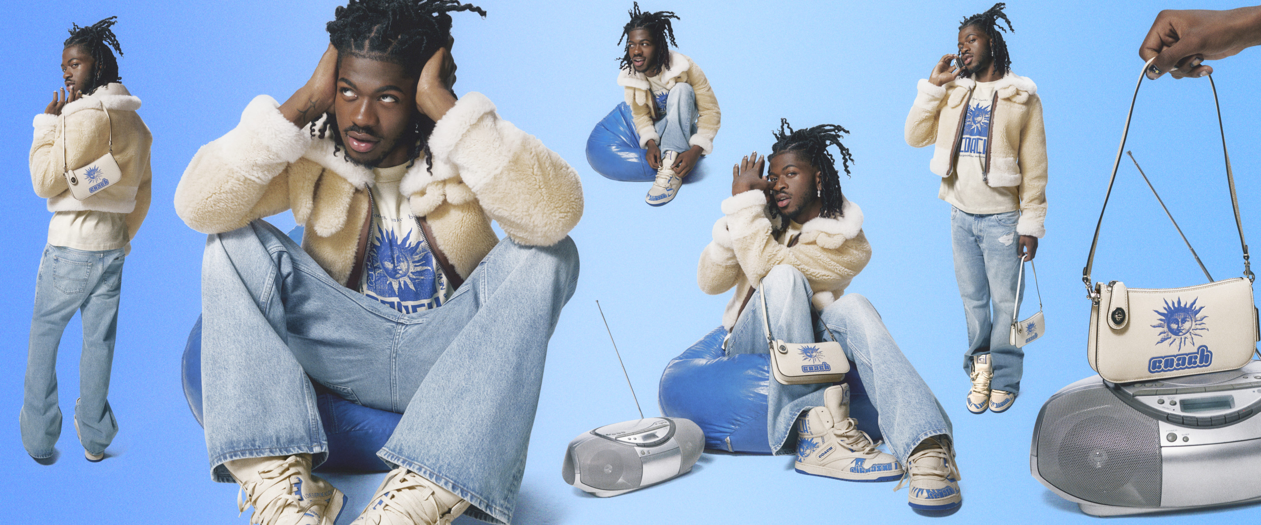 定価10万　LIL NAS X COACH ジャケット 袖レザー スタジャン 公式】COACH – コーチ | 【LIL NAS X DROP BY COACH】ヴァーシティ