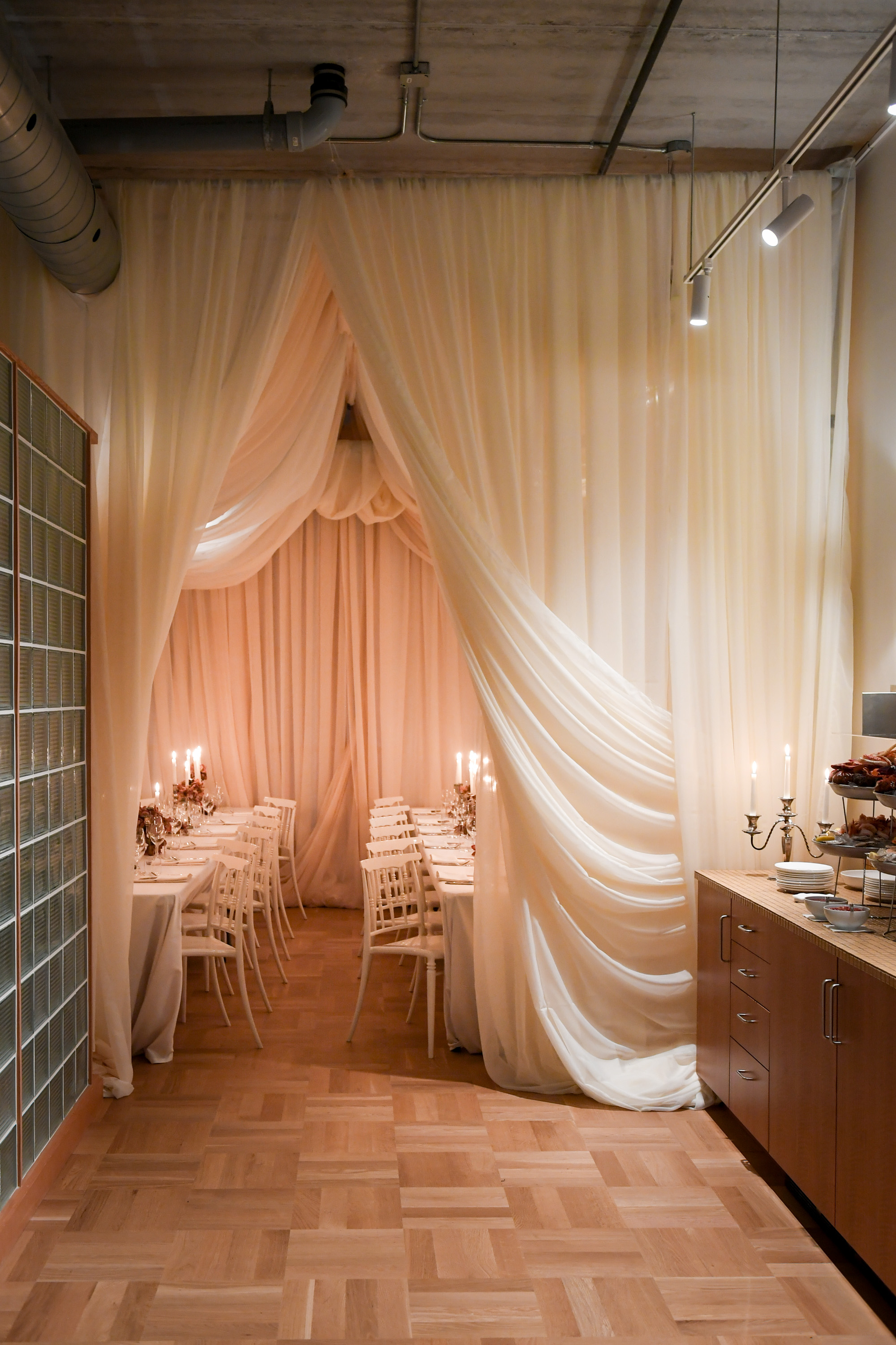 Absolutely fabrics dinner with Henry Zankov, Rachel Scott, Christopher John Rogers