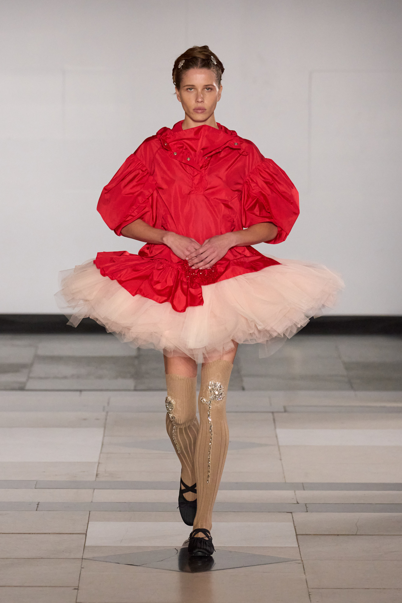 Spring colour palette pale pink and cherry red