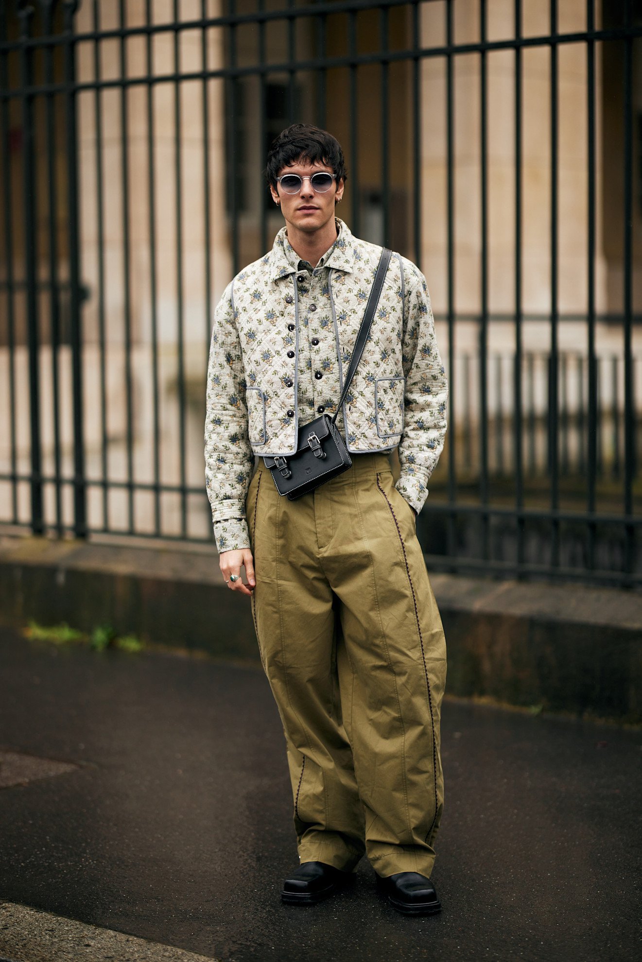 Trending sunglasses spring 2025: Paris street style blue sunglasses