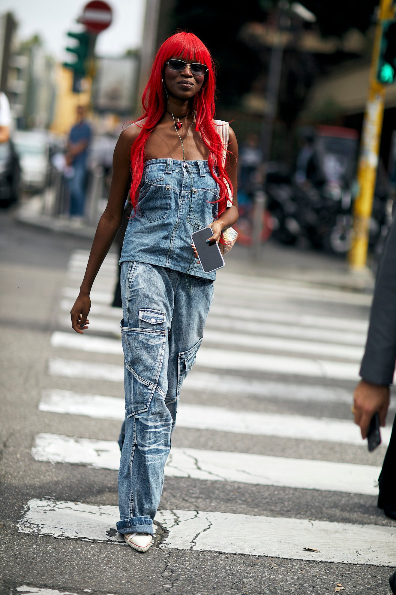 Milano denim tube top