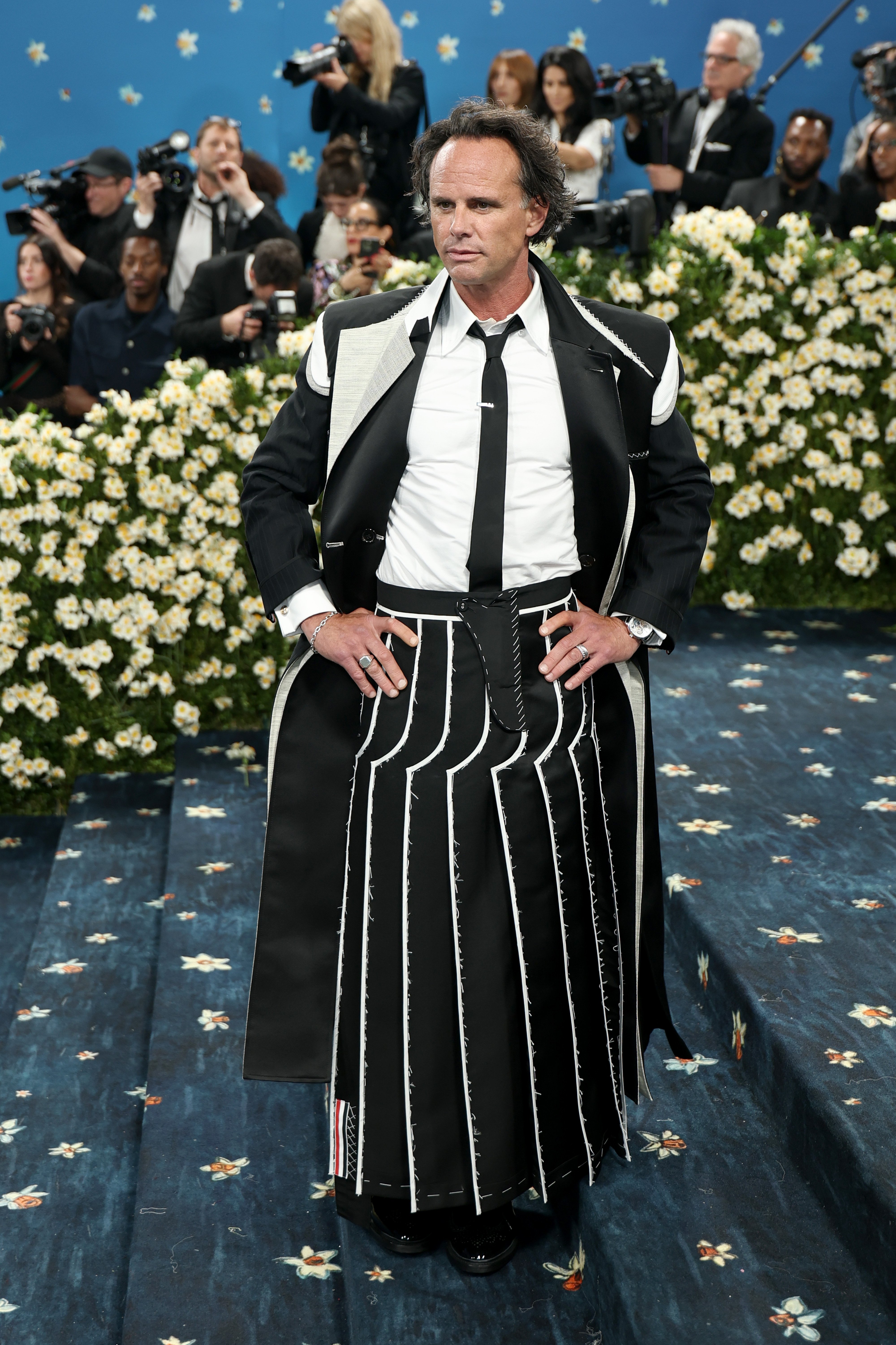 NEW YORK, NEW YORK - MAY 05: Walton Goggins attends the 2025 Met Gala Celebrating "Superfine: Tailoring Black Style" at Metropolitan Museum of Art on May 05, 2025 in New York City. (Photo by Michael Loccisano/GA/The Hollywood Reporter via Getty Images)
