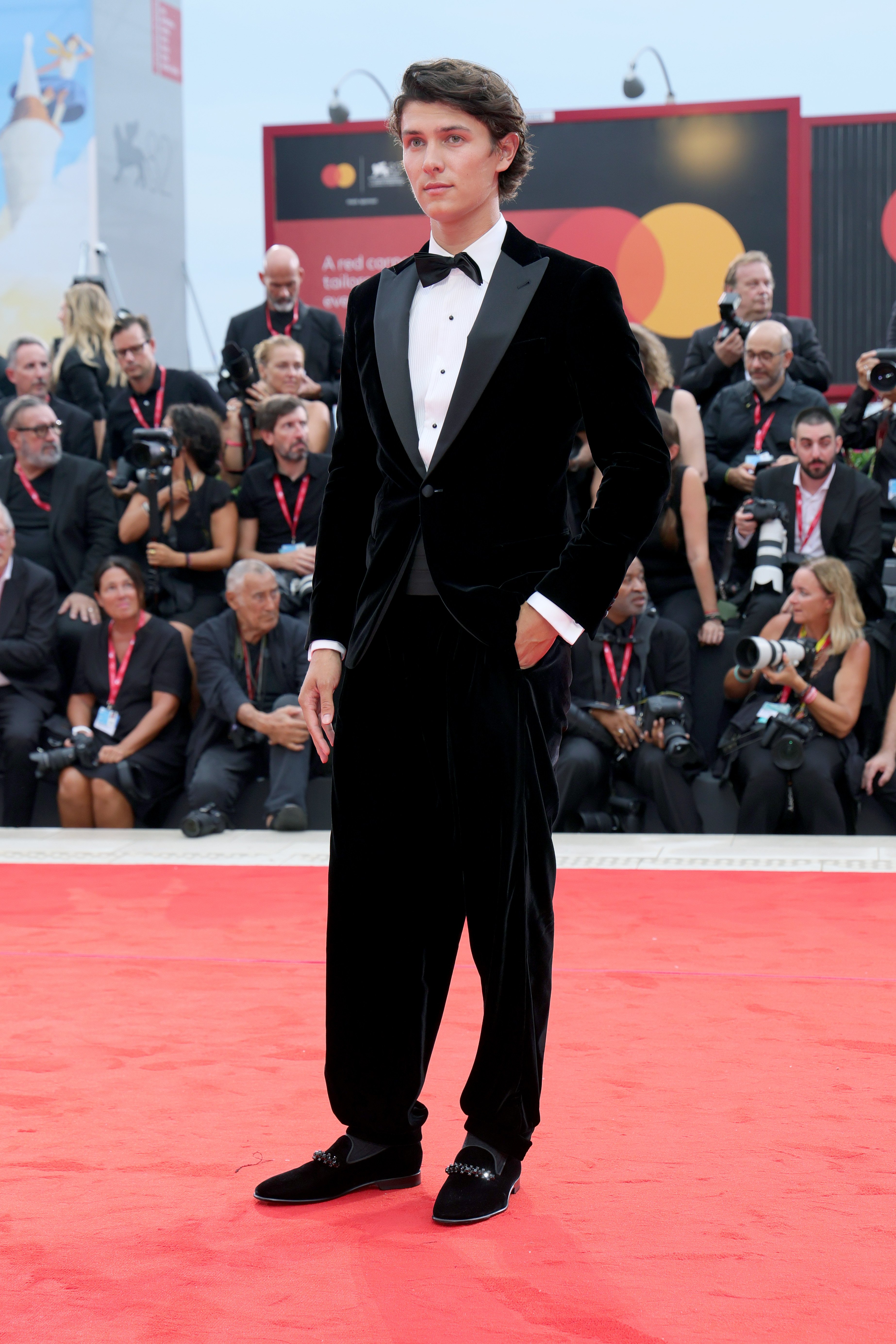 Count Nikolai of Monpezat attends the "La Grazia" red carpet during the 82nd Venice International Film Festival on August 27, 2025 in Venice, Italy.