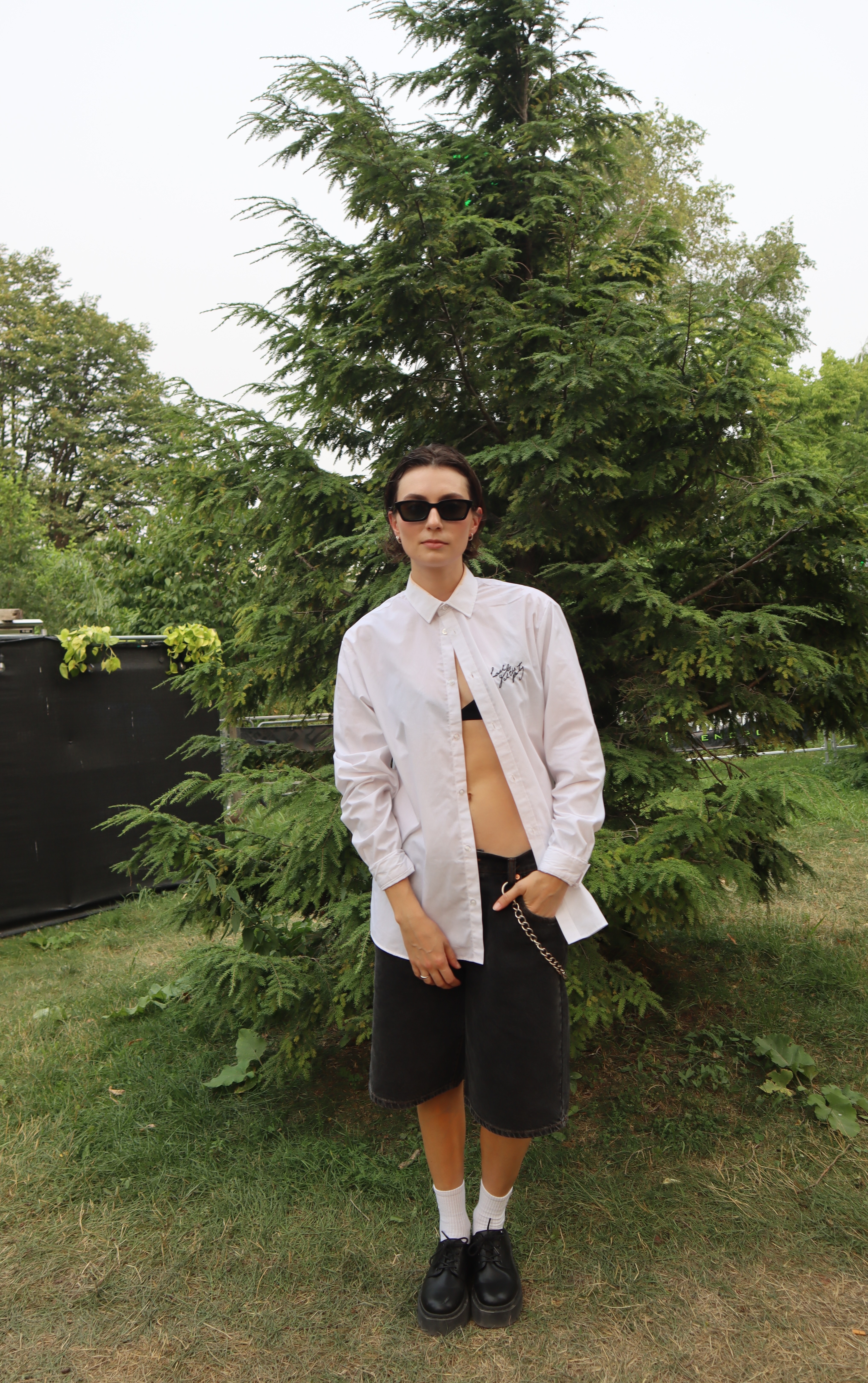 summer outfits: shirt tails osheaga 2025