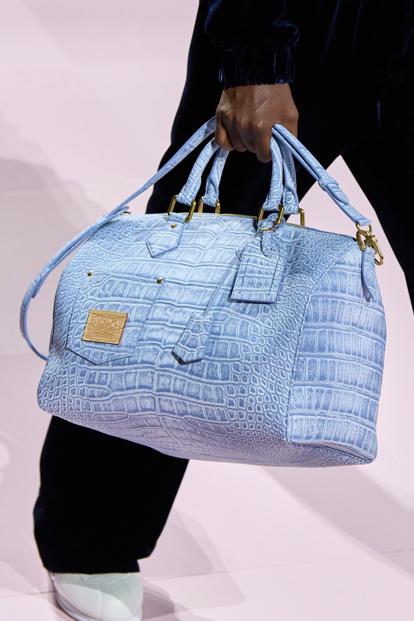 men's fall fashion colour trends: blue, louis vuitton fall 2025 menswear