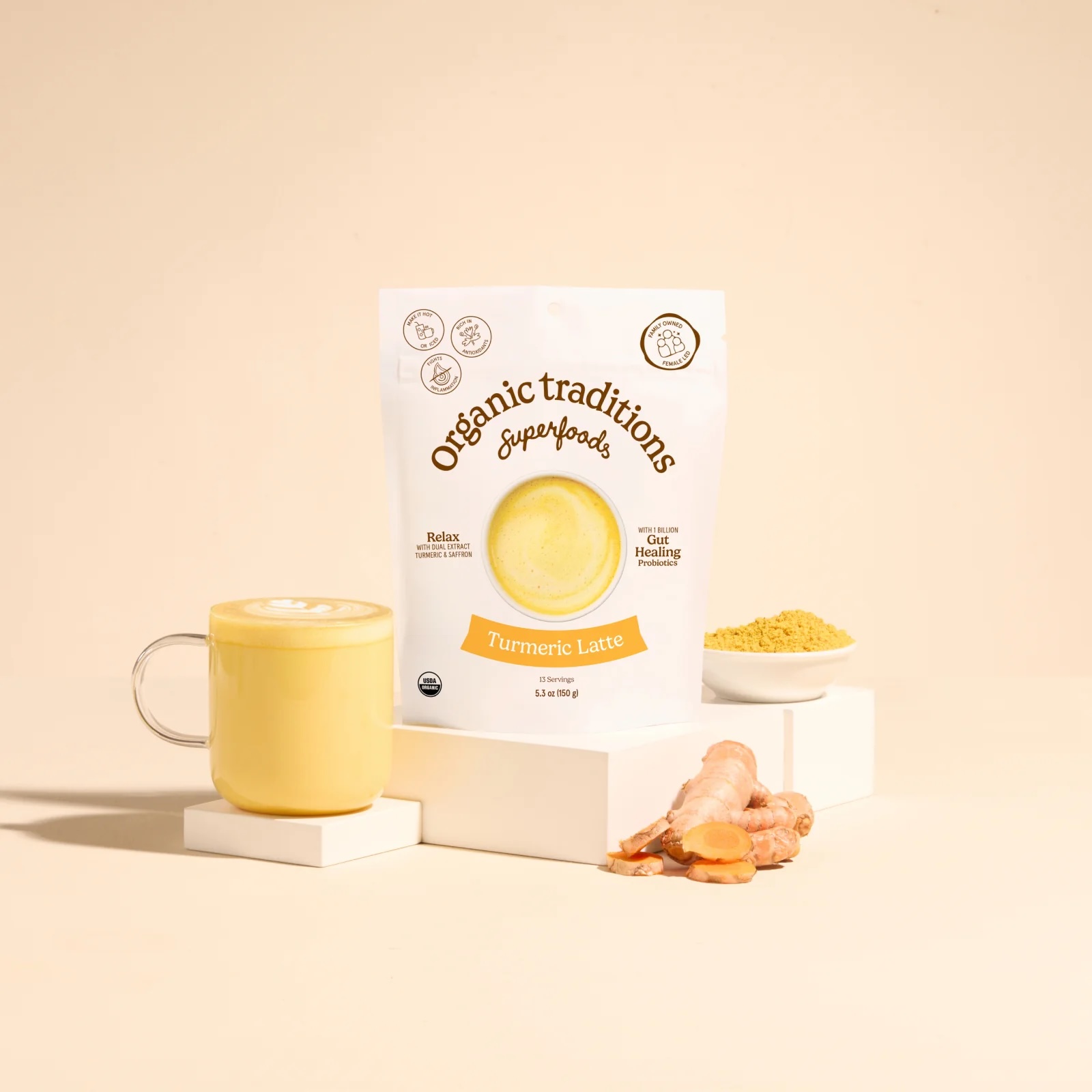  best wellness gifts: Organic Traditions Turmeric Latte 