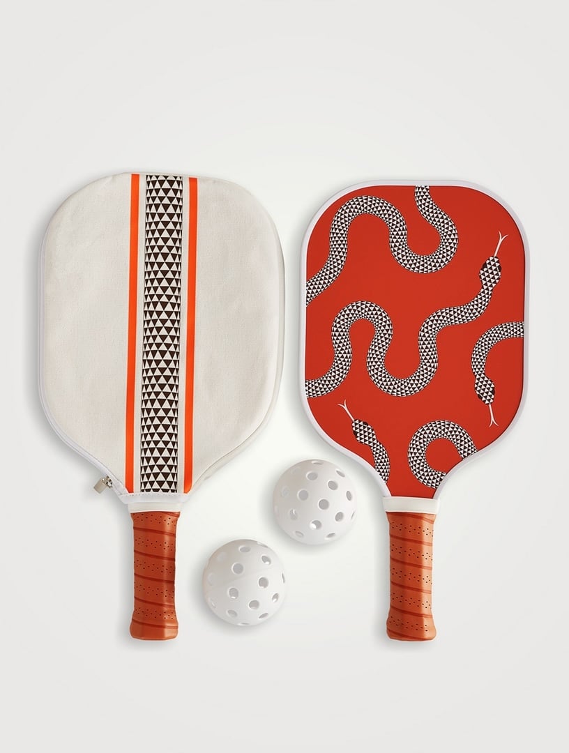 unique gifts for people who have everything, gifts for the impossible to shop for: Jonathan Adler pickleball set 