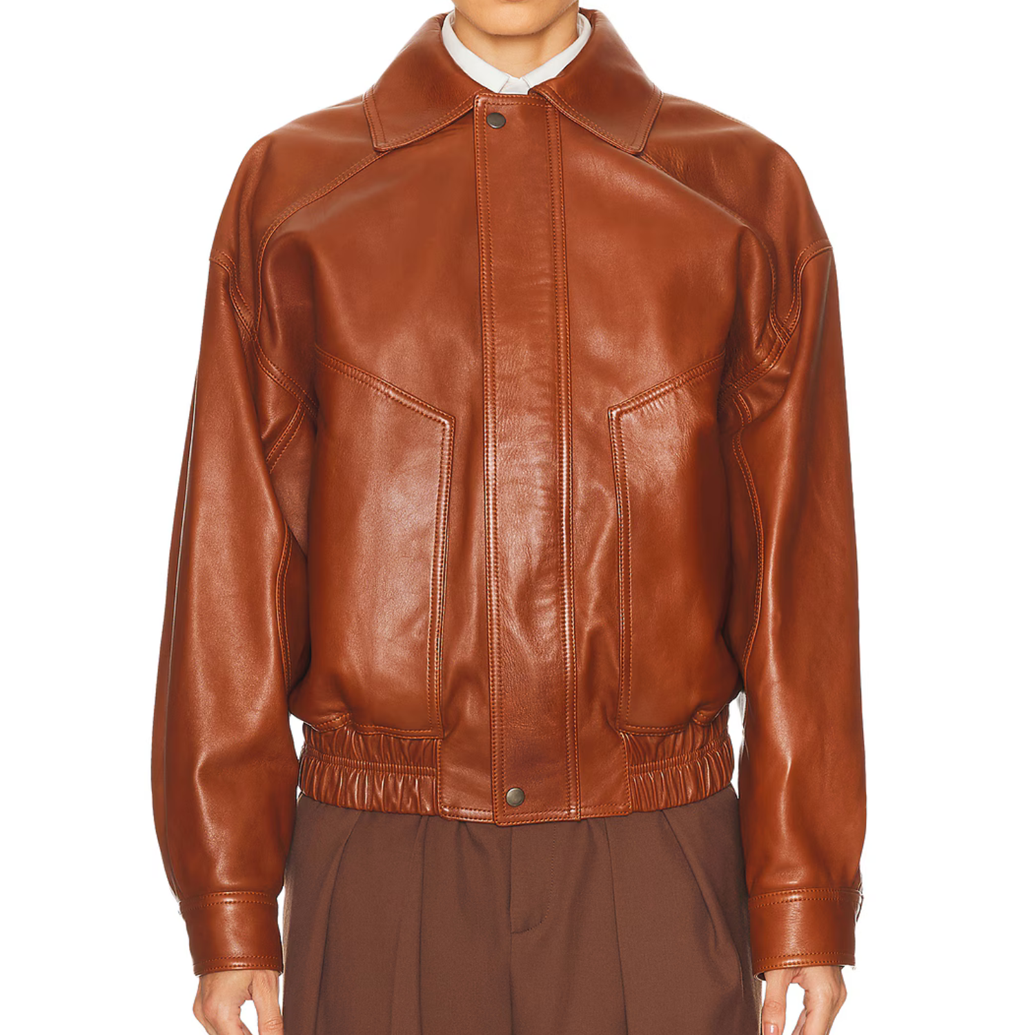 Saint Laurent Leather Bomber