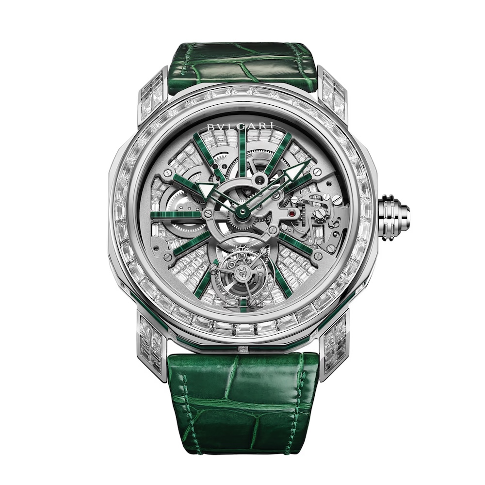 diamond watches for women: bulgari octo-roma naturalia