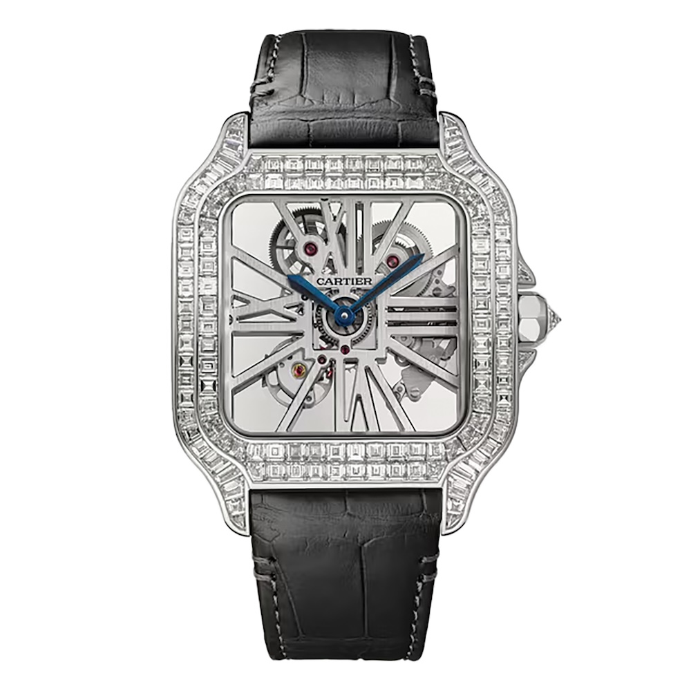 diamond watches for women: diamond cartier santos