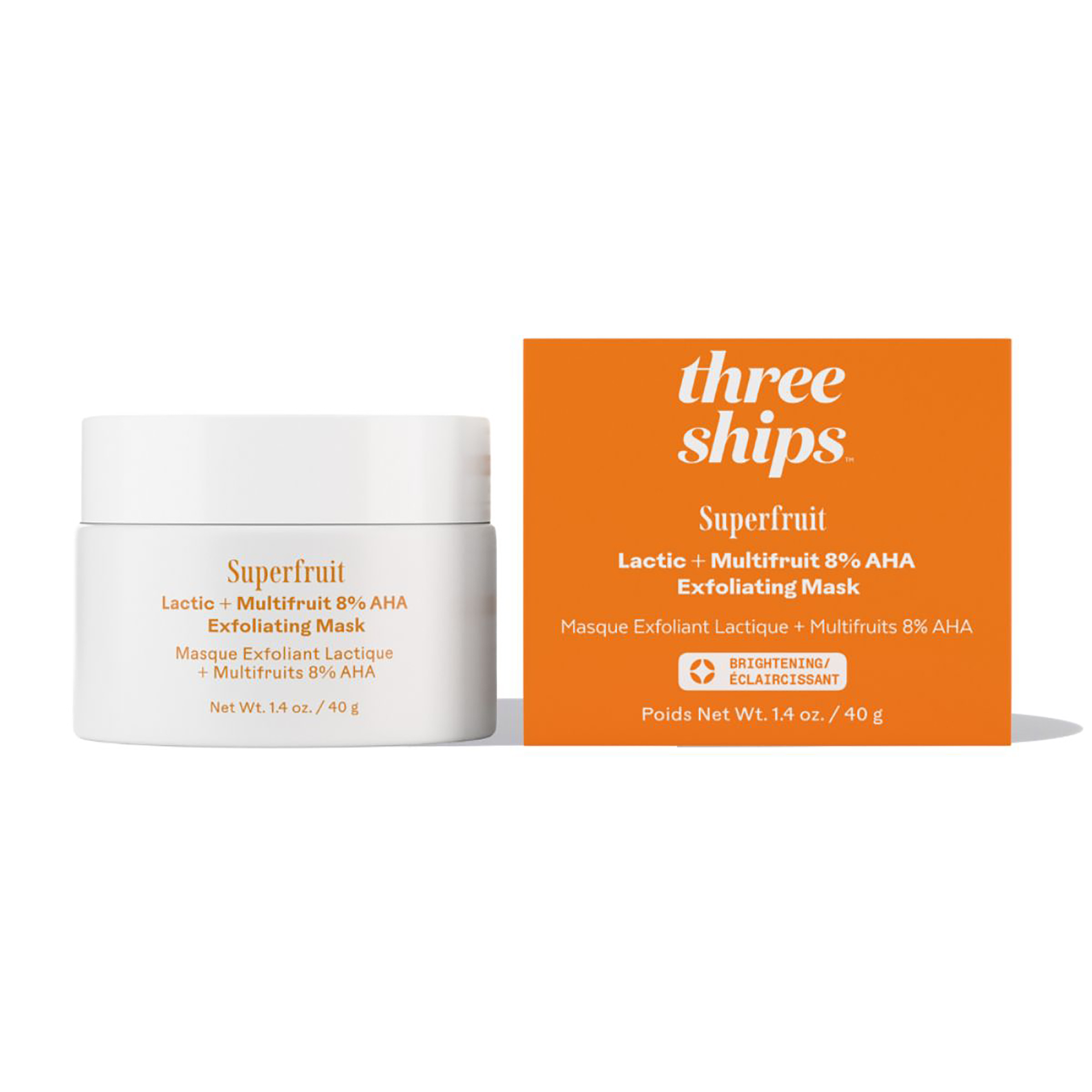 Three Ships Superfruit Lactic + Multifruit AHA Exfoliating Ma, chemical peels