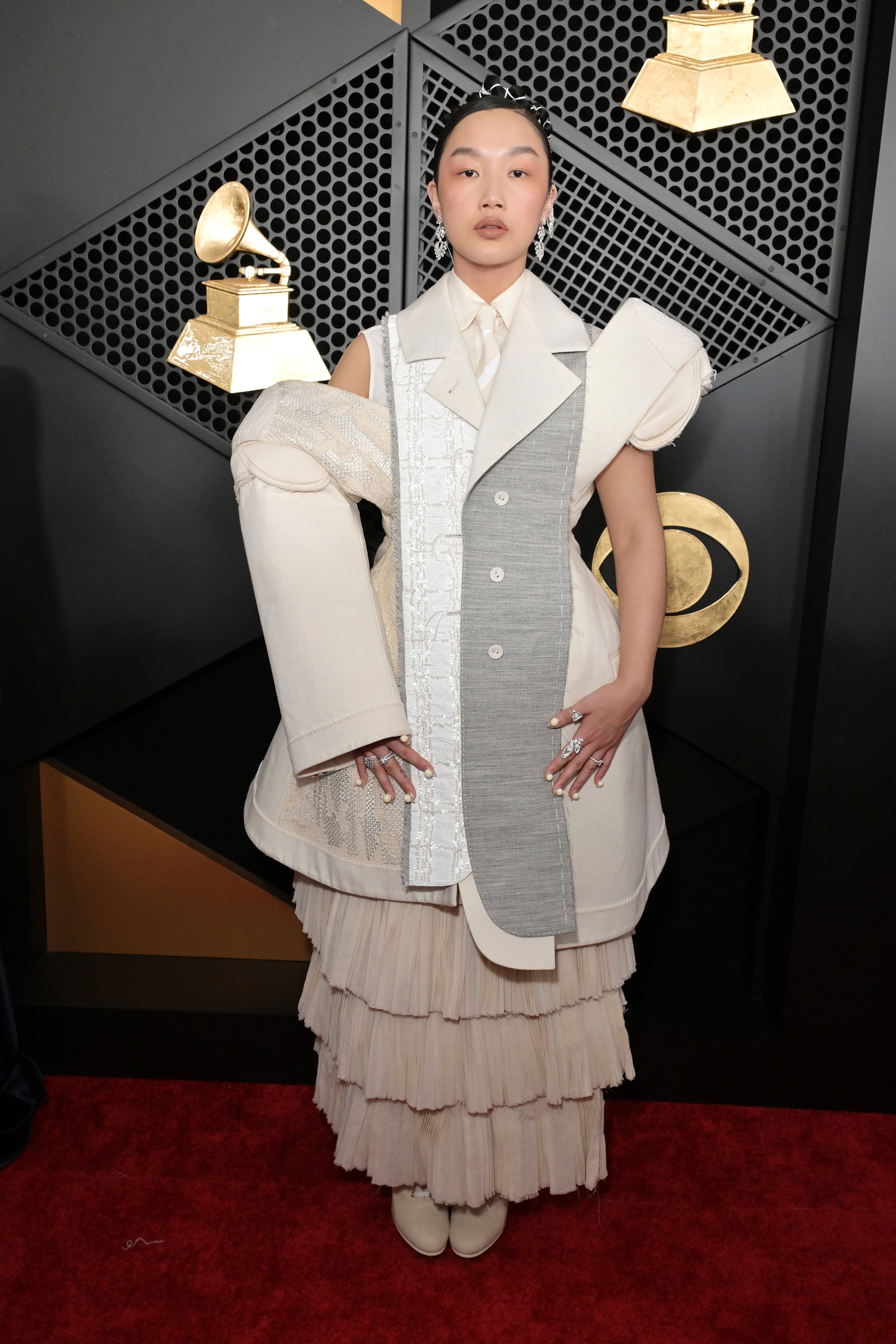 grammys red carpet 2026: audrey nuna in thom browne
