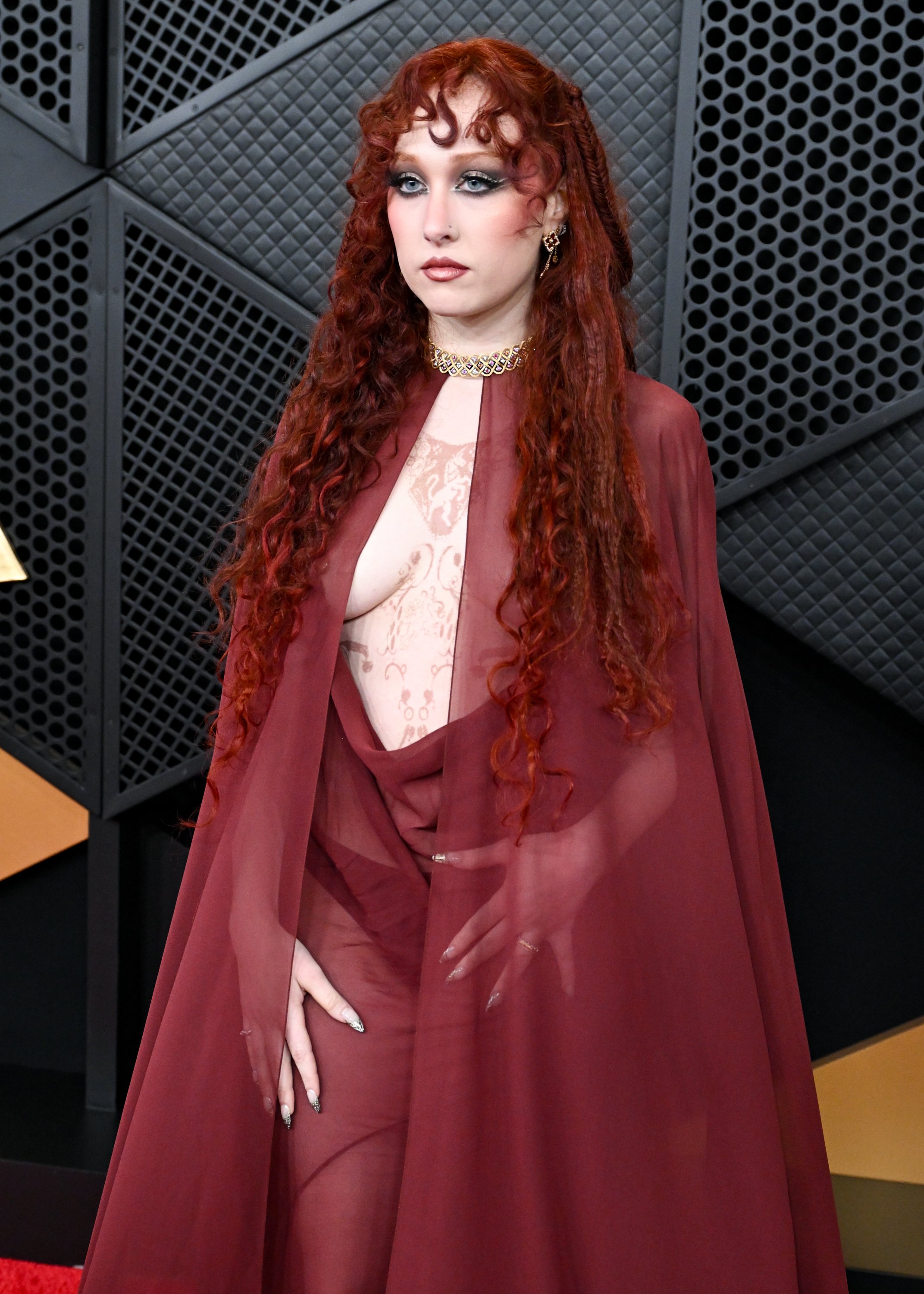 grammys red carpet 2026: chappell roan grammys dress
