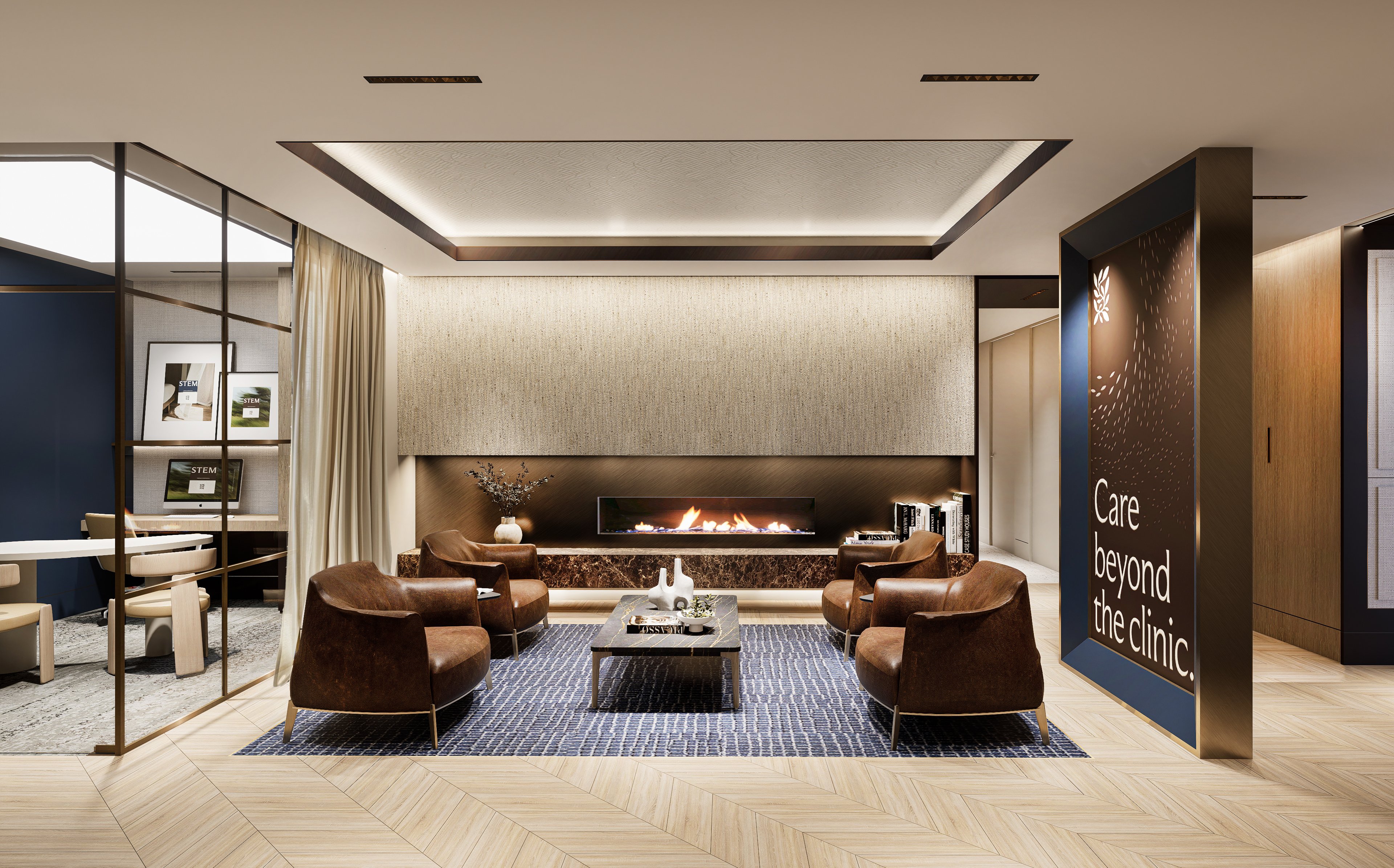 A rendering of a physician's office