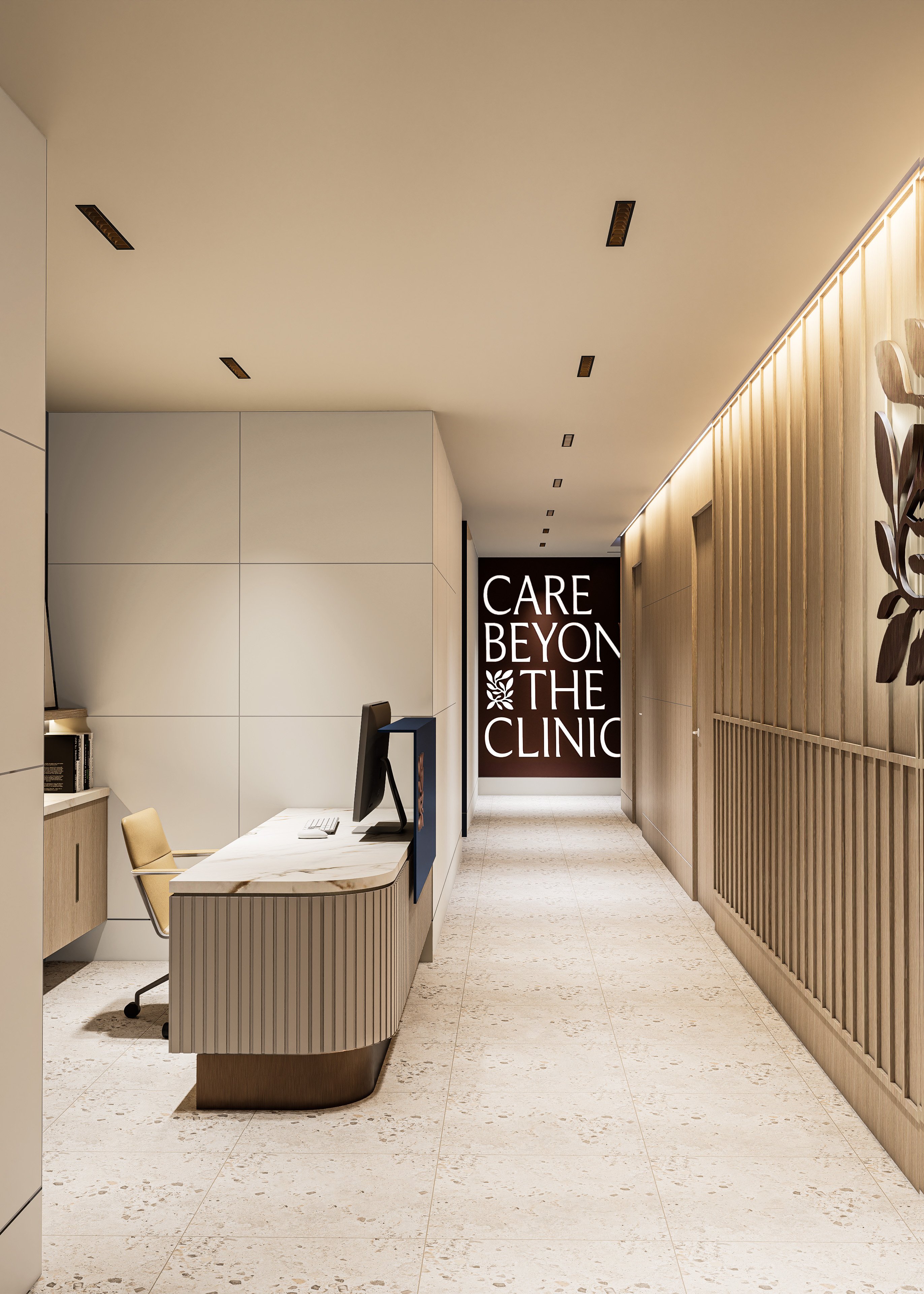 A rendering of a physician's office